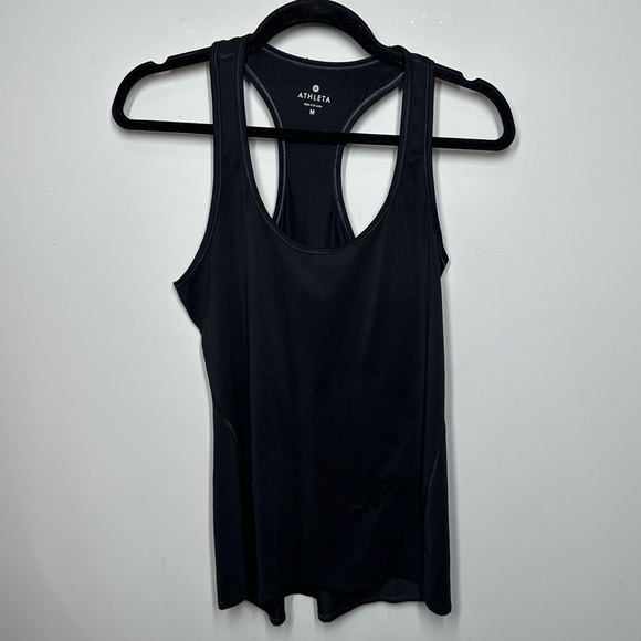 Athleta Tops - Athleta Racerback Stretch Cotton Blend Tank Top Black